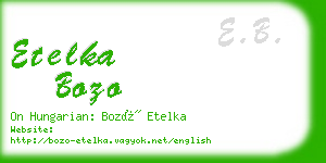 etelka bozo business card