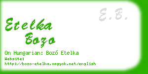 etelka bozo business card